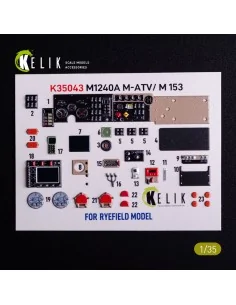 M1240A M-ATV - interior 3D decals for RFM kit, 1/35 - Kelik K35043