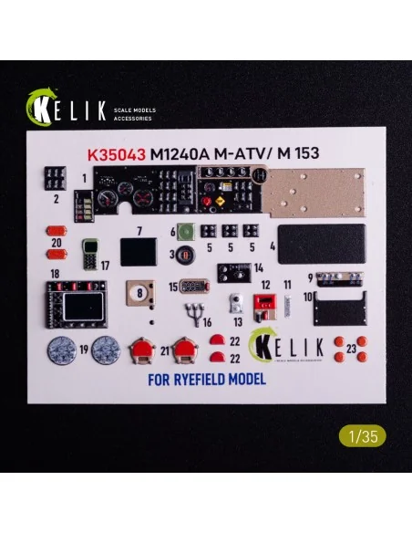 [NO_DESC] M1240A M-ATV - interior 3D decals for RFM kit, 1/35 - Kel...