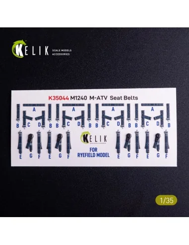 M1240A M-ATV seat belts - interior 3D decals for RFM kit, 1/35 - Ke...