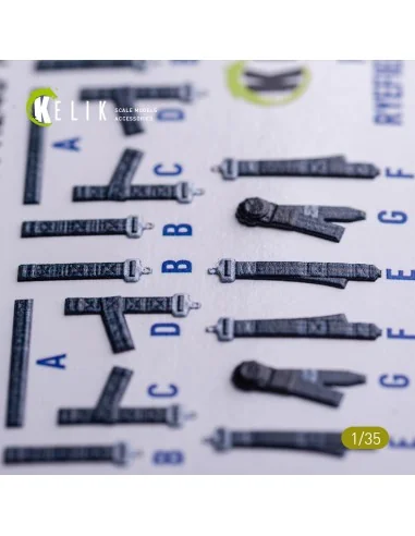 M1240A M-ATV seat belts - interior 3D decals for RFM kit, 1/35 - Ke...