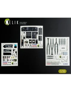 S-64E Skycrane - interior 3D decals for ICM kit, 1/35 - Kelik K35038