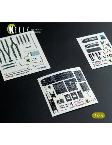 S-64E Skycrane - interior 3D decals for ICM kit, 1/35 - Kelik K35038