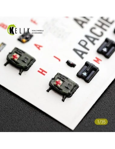 AH-64A APACHE (early) - interior 3D decals for Trumpeter, 1/35 - Ke...