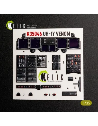 UH-1Y VENOM - interior 3D decals for Trumpeter, 1/35 - Kelik K35046