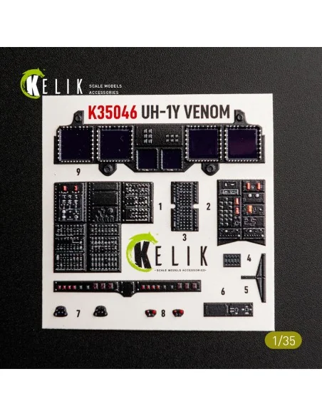 UH-1Y VENOM - interior 3D decals for Trumpeter, 1/35 - Kelik K35046
