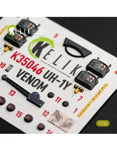 UH-1Y VENOM - interior 3D decals for Trumpeter, 1/35 - Kelik K35046