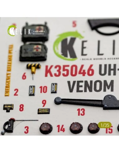 UH-1Y VENOM - interior 3D decals for Trumpeter, 1/35 - Kelik K35046
