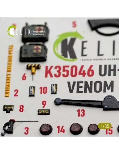 UH-1Y VENOM - interior 3D decals for Trumpeter, 1/35 - Kelik K35046