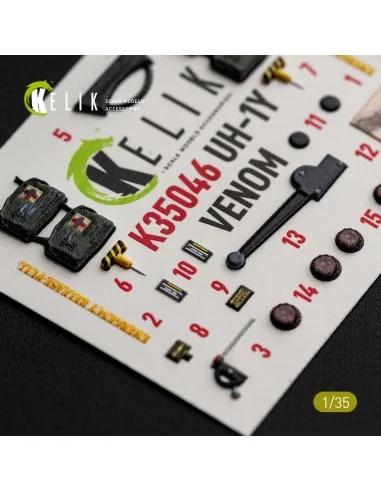 UH-1Y VENOM - interior 3D decals for Trumpeter, 1/35 - Kelik K35046