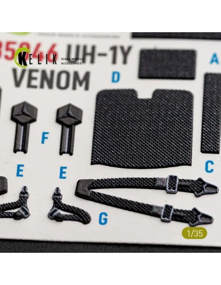 UH-1Y VENOM - interior 3D decals for Trumpeter, 1/35 - Kelik K35046
