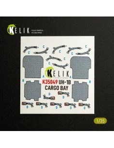 UH-1B HUEY CARGO BAY - interior 3D decals for Trumpeter, 1/35 - Kel...