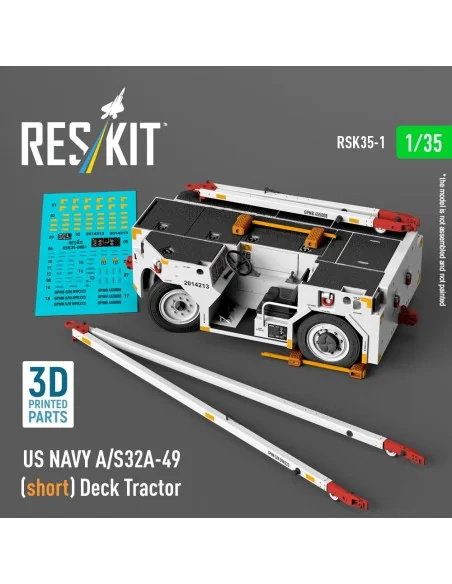 US NAVY A/S32A-49 (short) Deck Tractor (3D Printed model kit), 1/35...