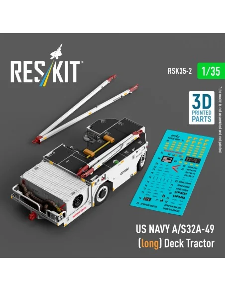 US NAVY A/S32A-49 (long) Deck Tractor (3D Printed model kit), 1/35 ...