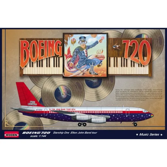 Boeing 720 Elton John 1974, 1/144 - Roden 315
