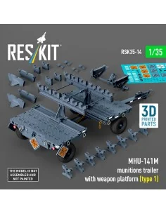 MHU-141M munitions trailer with weapon platform (type 1) (3D Printe...