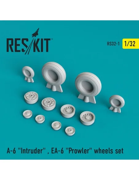A-6 Intruder, EA-6 Prowler (weighted) wheels set, 1/32 - ResKit Mod...