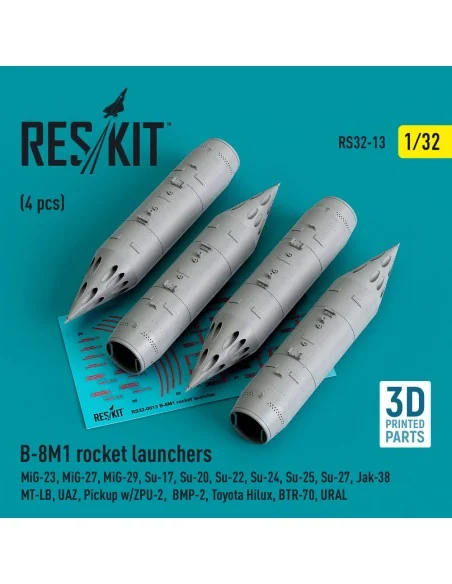 B-8M1 rocket launchers (4 pcs) (MiG-23/27/29, Su-17/20/22/24/25/27/...