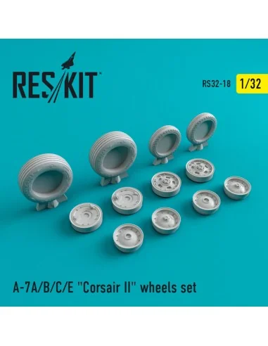 A-7 (A, B, C, E) Corsair II (weighted) wheels set, 1/32 - ResKit Mo...