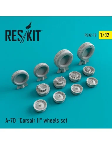 A-7D Corsair II (weighted) wheels set, 1/32 - ResKit Models RS32-0019