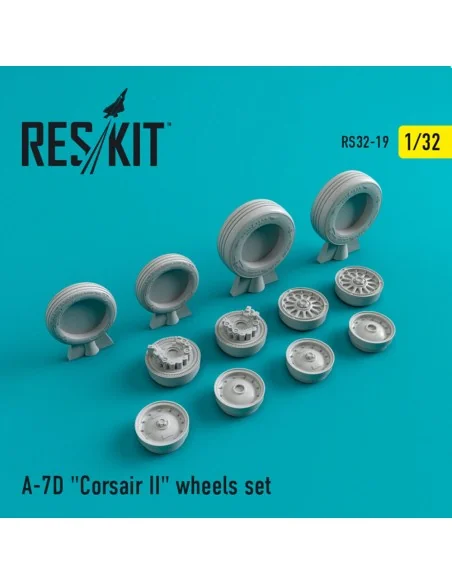 A-7D Corsair II (weighted) wheels set, 1/32 - ResKit Models RS32-0019