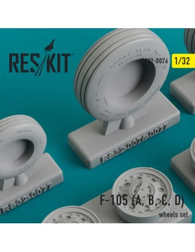 F-105 (A, B, C, D) Thunderchief wheels set, 1/32 - ResKit Models RS...