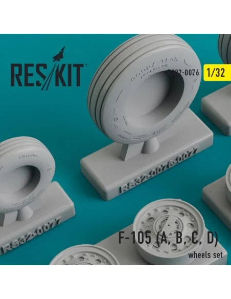 F-105 (A, B, C, D) Thunderchief wheels set, 1/32 - ResKit Models RS...