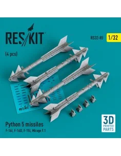 [NO_DESC] Python 5 missiles (4 pcs) (F-16I, F-16D, F-15I, Mirage F....