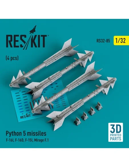 [NO_DESC] Python 5 missiles (4 pcs) (F-16I, F-16D, F-15I, Mirage F....