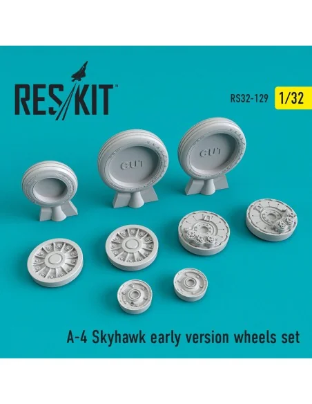 A-4 Skyhawk early version wheels set, 1/32 - ResKit Models RS32-0129