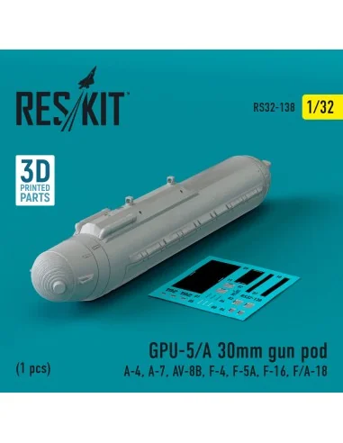 GPU-5/A 30mm gun pod (1 pcs) (A-4, A-7, AV-8B, F-4, F-5A, F-16, F/A...