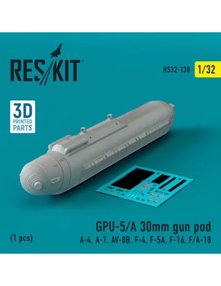 GPU-5/A 30mm gun pod (1 pcs) (A-4, A-7, AV-8B, F-4, F-5A, F-16, F/A...
