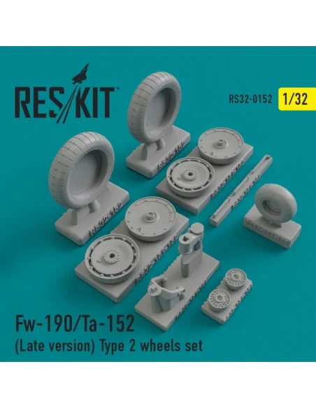 [NO_DESC] Fw-190 (late version) type 2 wheels set, 1/32 - ResKit Mo...