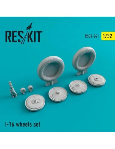 I-16 wheels set, 1/32 - ResKit Models RS32-0241