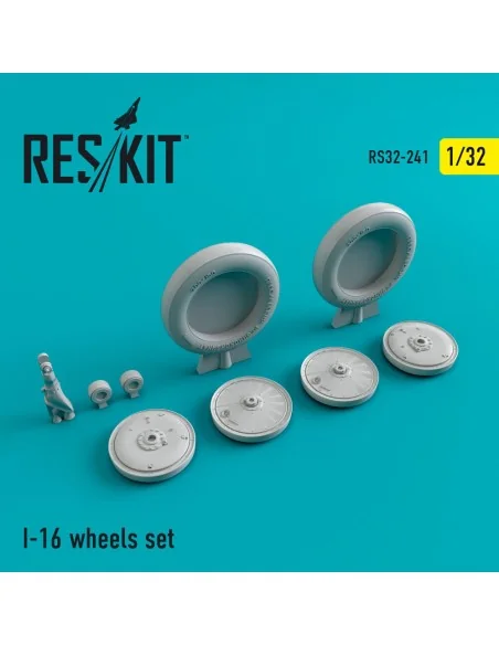 I-16 wheels set, 1/32 - ResKit Models RS32-0241