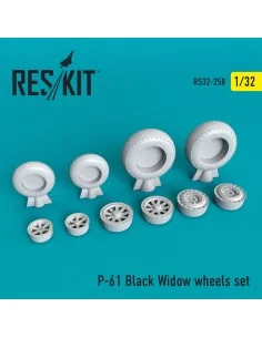 P-61 Black Widow wheels set, 1/32 - ResKit Models RS32-0258