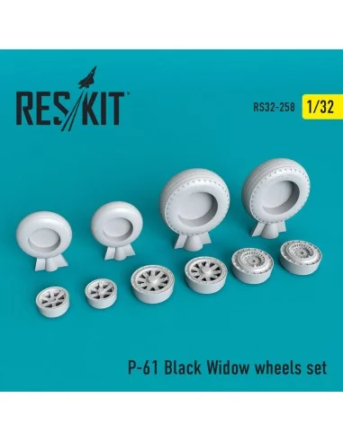 P-61 Black Widow wheels set, 1/32 - ResKit Models RS32-0258
