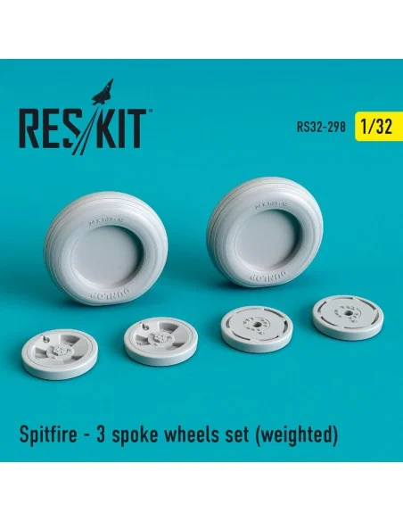 [NO_DESC] Spitfire (3 spoke) wheels set (weighted), 1/32 - ResKit M...