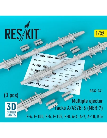 Multiple ejector racks A/A37B-6 (MER-7) (3 pcs) (F-4, F-100, F-5, F...