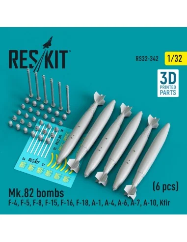 Mk.82 bombs (6 pcs) (F-4, F-5, F-8, F-15, F-16, F-18, A-1, A-4, A-6...