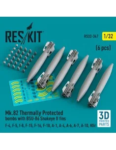 Mk.82 thermally protected bombs with BSU-86 Snakeye II fins (6 pcs)...