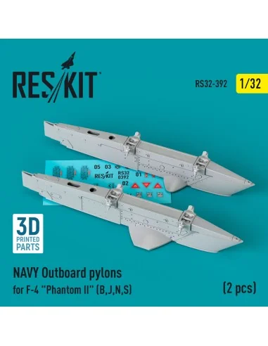 NAVY Outboard pylons for F-4 Phantom II (B, J, N, S) (2 pcs) (3D Pr...