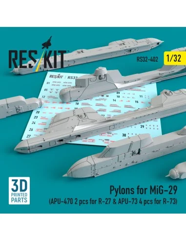 [NO_DESC] Pylons for MiG-29 (APU-470 2 pcs for R-27 & APU-73 4 pcs ...