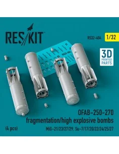 OFAB-250-270 fragmentation/high explosive bombs (4 pcs) (MiG-21/23/...