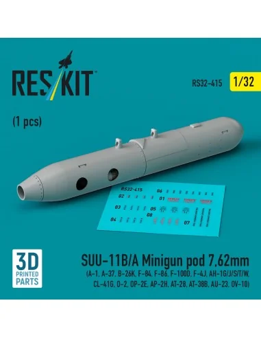 SUU-11B/A Minigun pod 7, 62mm (1 pcs) (A-1, A-37, B-26K, F-84, F-86...