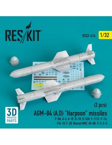 AGM-84 (A, D) Harpoon missiles (2 pcs) (P-8A, A-6, A-7E, B-1B, B-52...