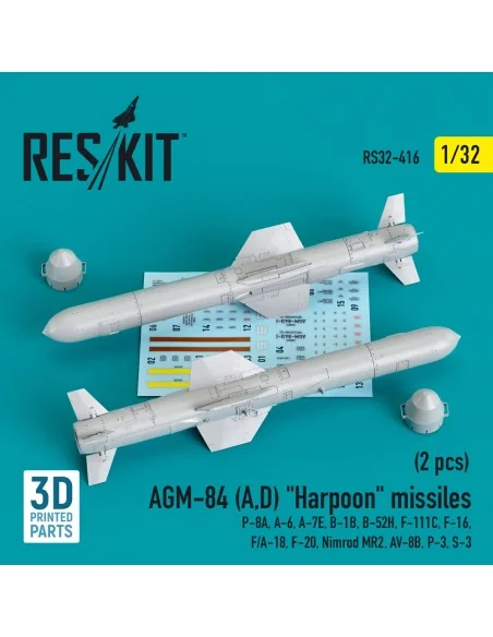 AGM-84 (A, D) Harpoon missiles (2 pcs) (P-8A, A-6, A-7E, B-1B, B-52...