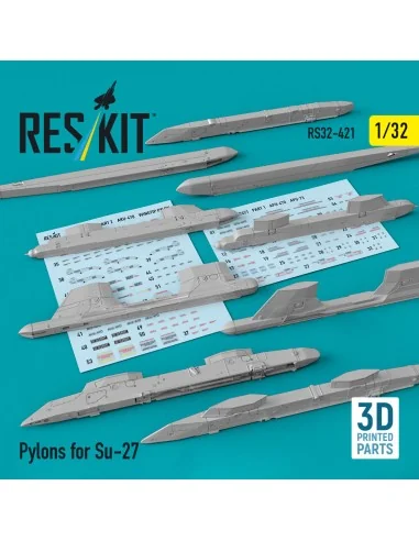 Pylons for Su-27 (3D Printed), 1/32 - ResKit Models RS32-0421