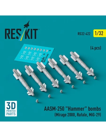 AASM-250 Hammer bombs (6 pcs) (Mirage 2000, Rafale, MiG-29) (3D Pri...