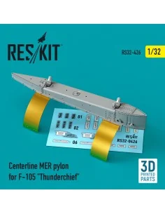 Centerline MER pylon for F-105 Thunderchief (3D Printed), 1/32 - Re...