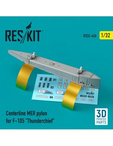 Centerline MER pylon for F-105 Thunderchief (3D Printed), 1/32 - Re...